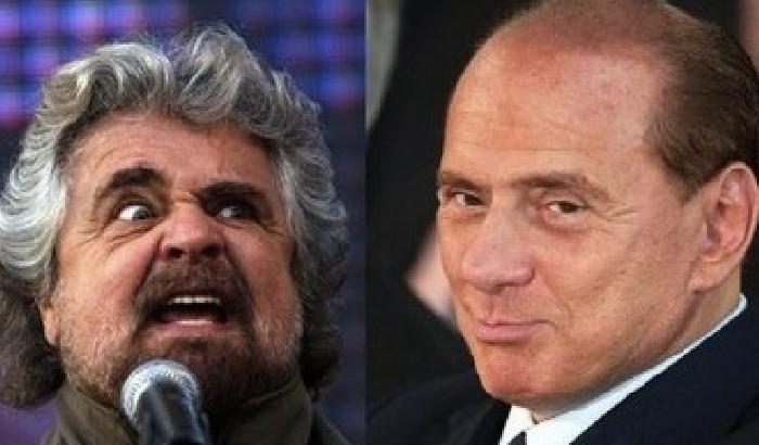 Grillo perde voti, sale il Pdl appeso a Silvio