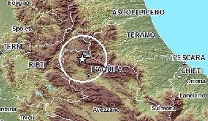 Forte scossa all'Aquila: 3.7 di magnitudo