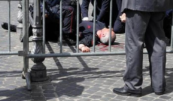 Spari a Palazzo Chigi: feriti due carabinieri