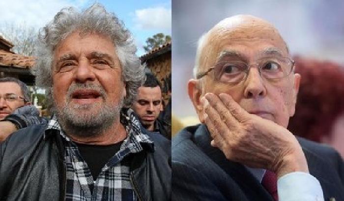 Grillo: Napolitano si dimetta e si vada al voto