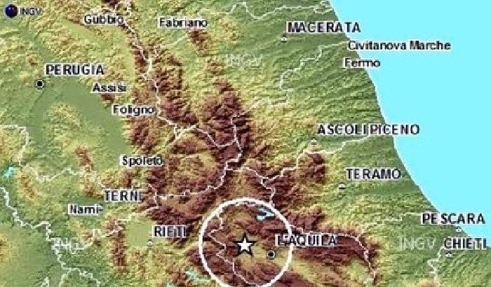 Terremoto, scossa nell'Aquilano