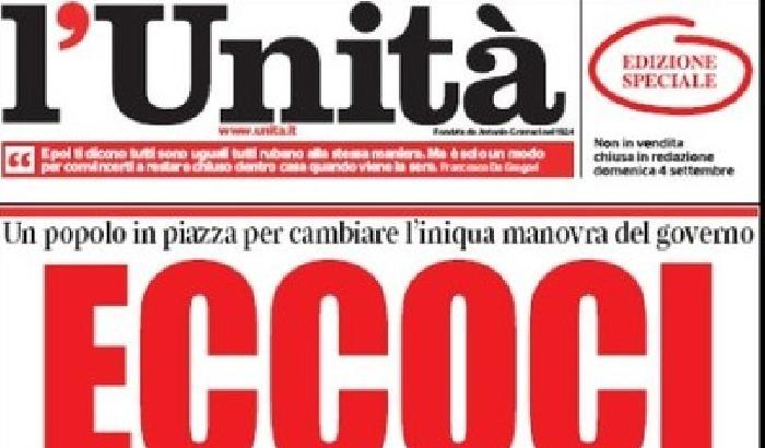 L'Unità si riaffaccia sul web col lavoro volontario e gratuito dei giornalisti