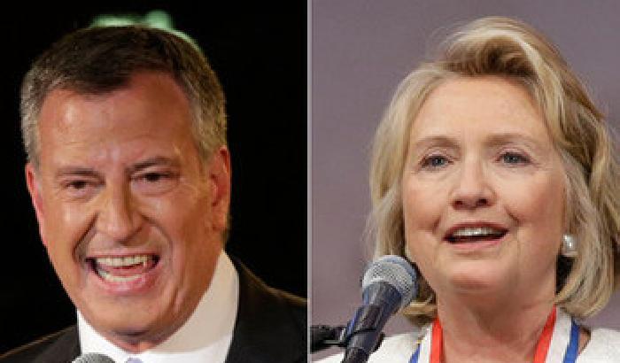 De Blasio: Hillary Clinton vincerà le presidenziali