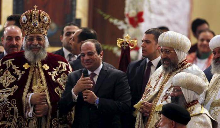 Natale copto, il presidente egiziano Al Sisi partecipa alla funzione