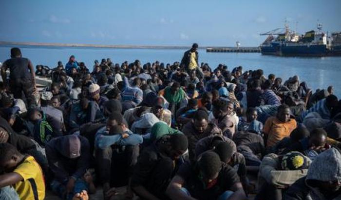Migranti a bordo della nave