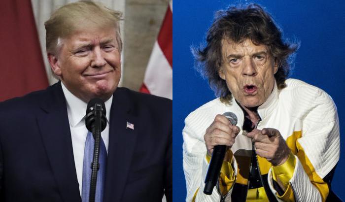 Trump e Mick Jagger