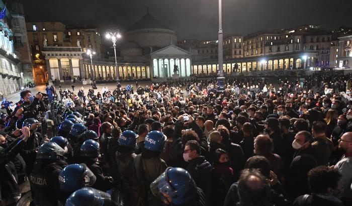 La manifestazione a Napoli