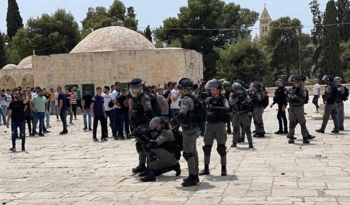 Polizia israeliana nella Spianata delle Moschee