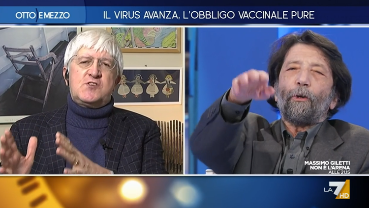 Cacciari senza freni si scaglia contro Severgnini e De Angelis a Otto e mezzo: "Provocazioni di mer**"