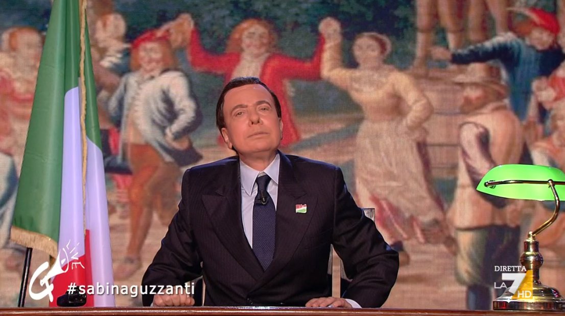 Berlusconi nella parodia di Sabina Guzzanti: 