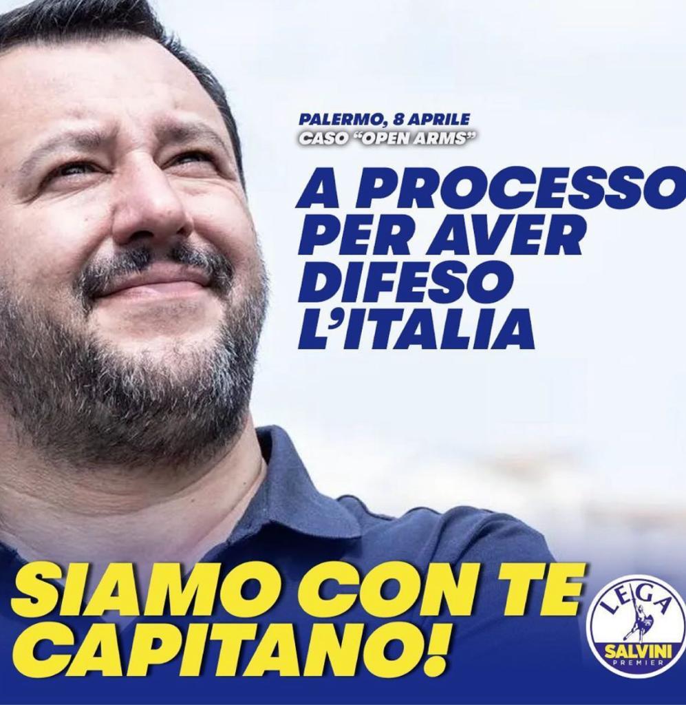 Salvini, solita sceneggiata: "A processo per aver difeso i confini e protetto l'Italia"
