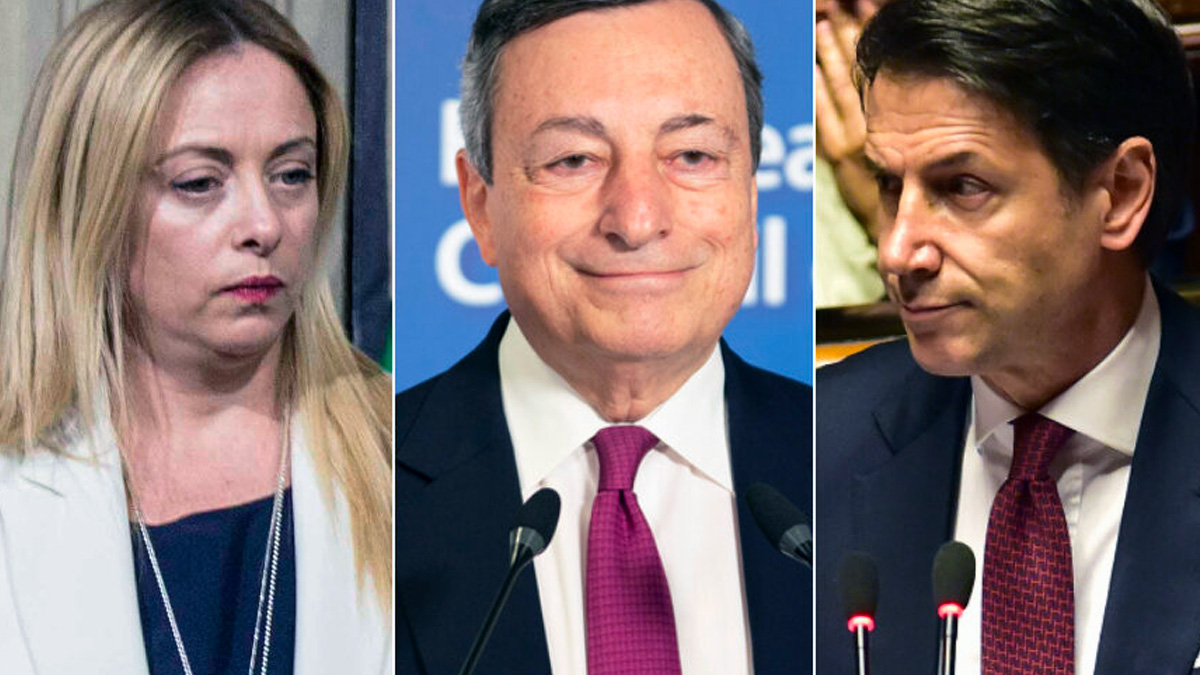 Sondaggi politici, il gradimento social dei leader: Conte, Draghi e Meloni  i preferiti, male Letta e Salvini