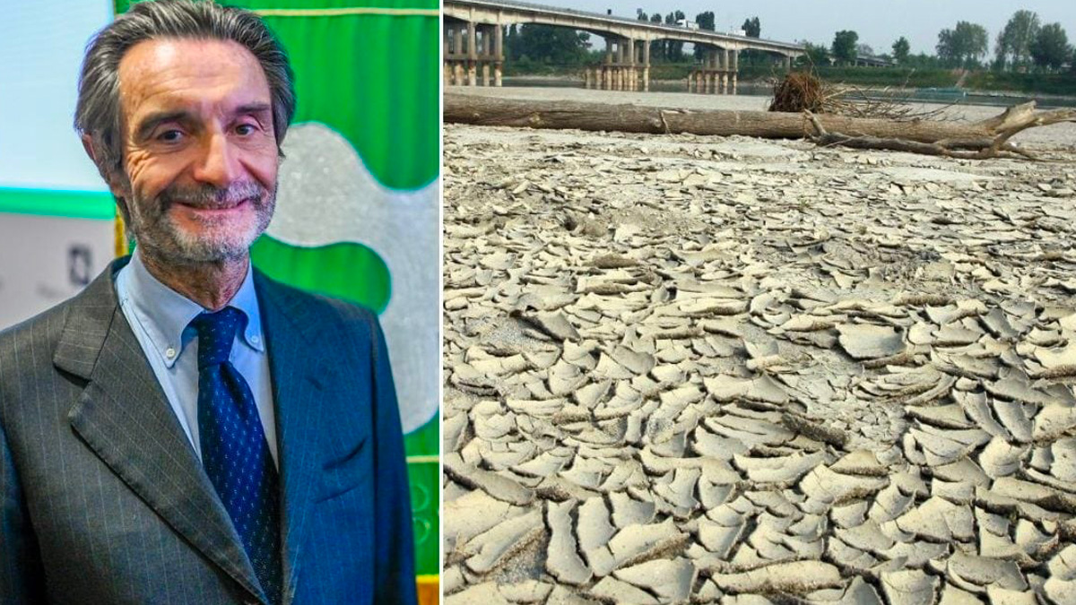 Siccità, Fontana: "In Lombardia sta finendo l'acqua per i campi, basterà ancora per qualche giorno"