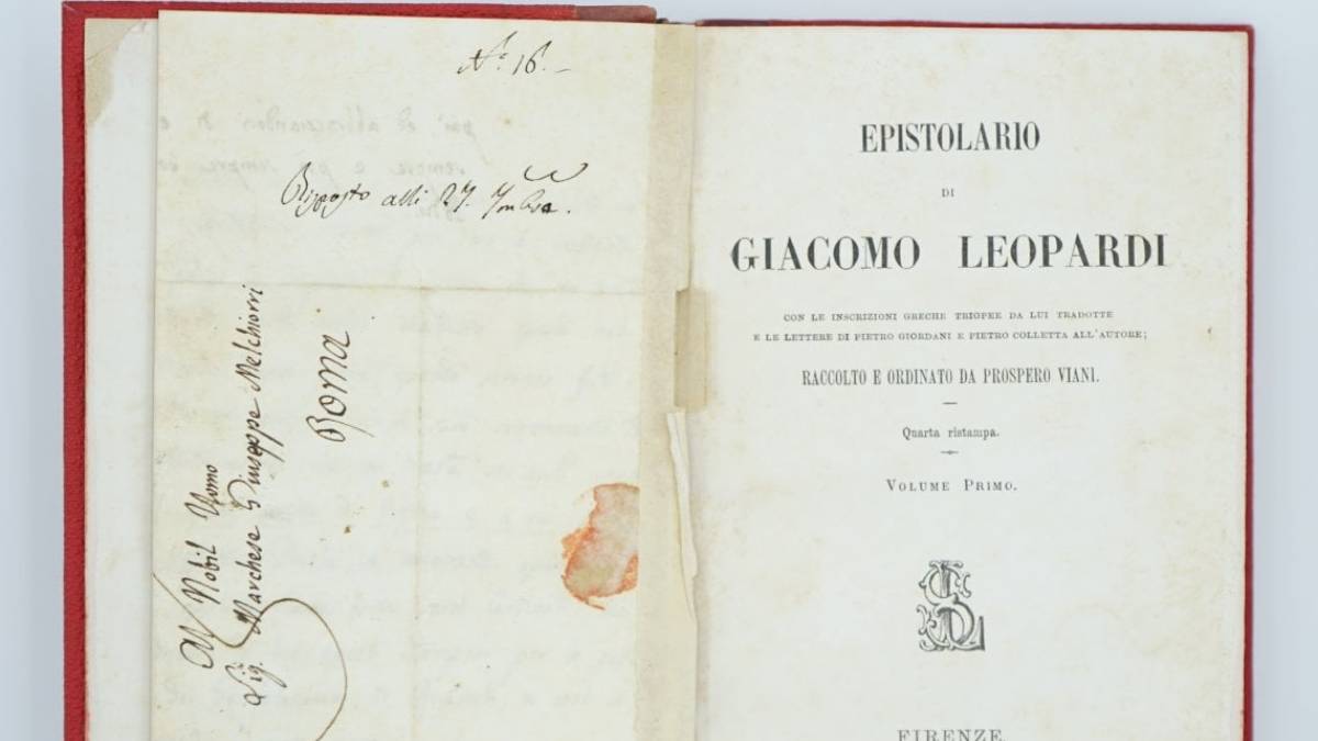 La lettera di Leopardi al cugino Giuseppe diventa proprietà dello Stato